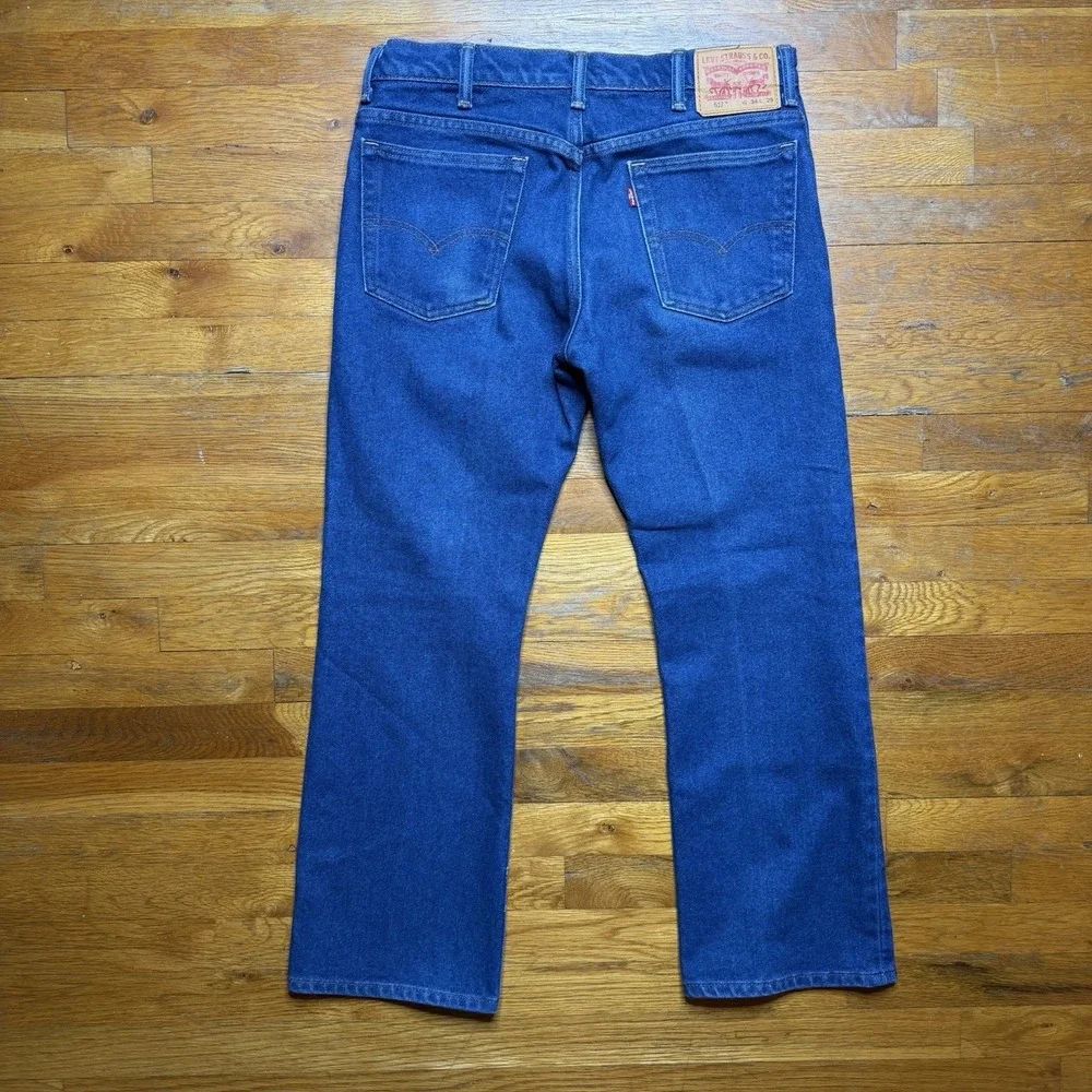 Levis 517 Jeans Men 34x29 Boot Cut Blue Denim‎ Cowboy Rodeo Western Classic